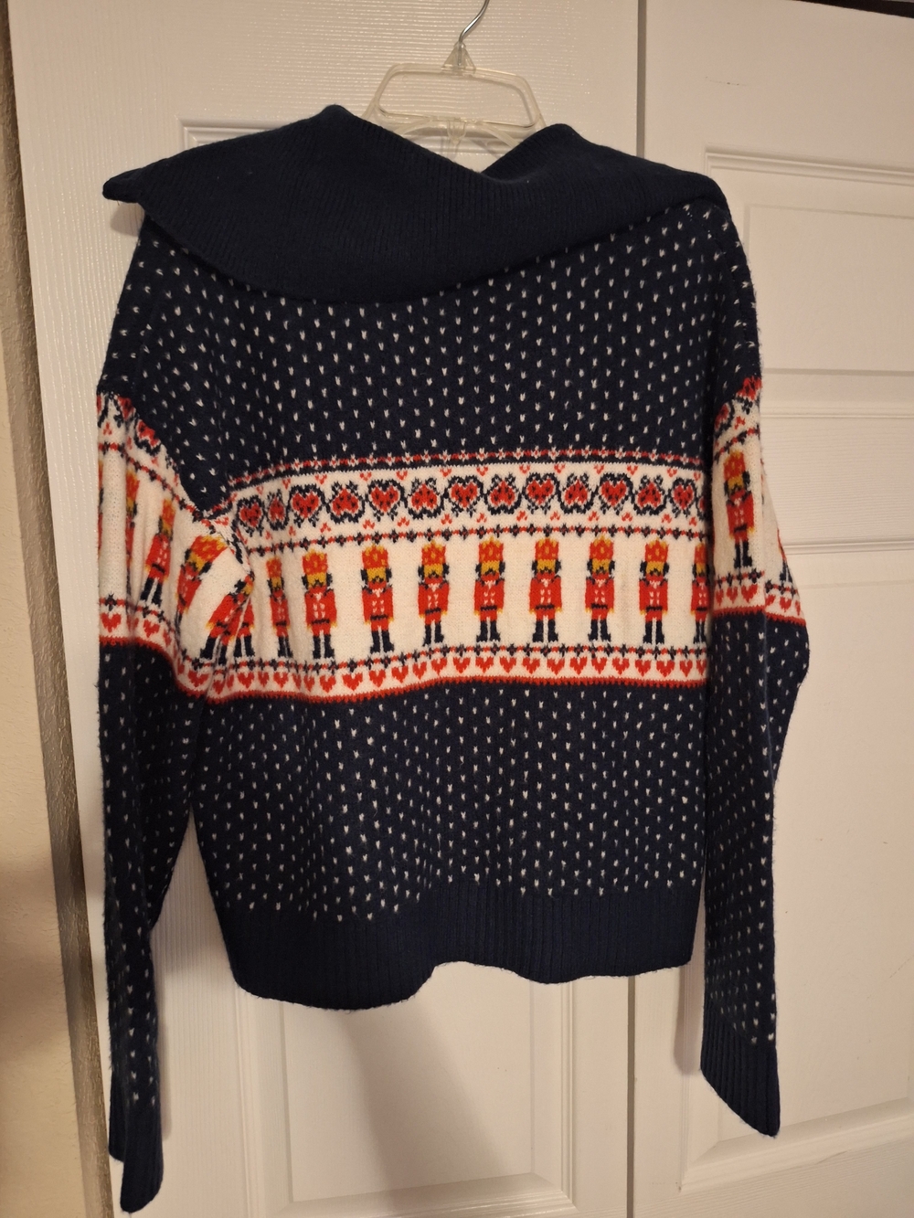 wild fable Navy and Cream Fair Isle Zip Sweater - Picture 2 of 3
